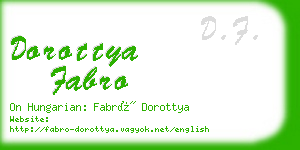 dorottya fabro business card